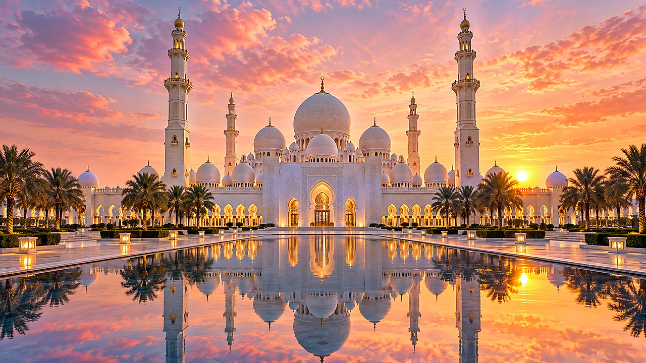 Dômes de Perle — fond de mosquée créé avec IA